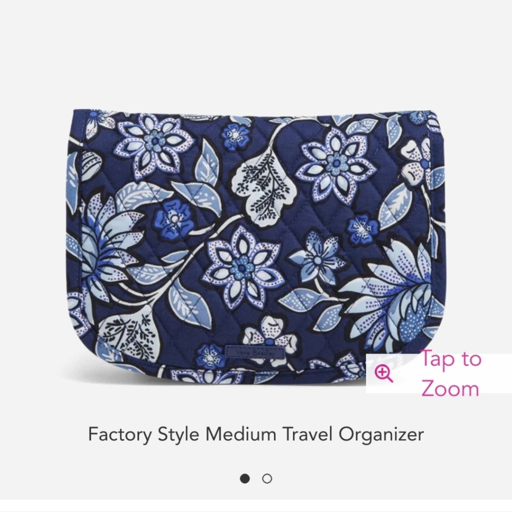 Vera Bradley Factory Style Medium Travel Organizer NWT - Picture 12 of 14